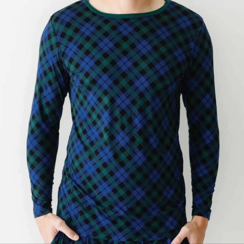 Little Sleepies Emerald and Sapphire Plaid